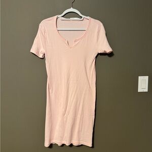 RD Style Baby Pink Summer Breeze T-Shirt Dress Ribbed NWT Size S